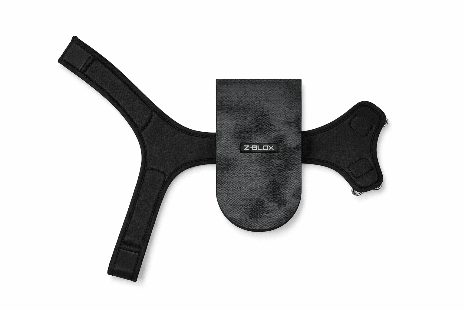 Z-BLOX attachable squat heel with an open strap showing textured grippy shoe surface